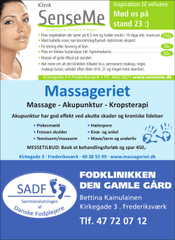 Massageriet - Klinik SenseMe