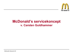 McDonald`s servicekoncept