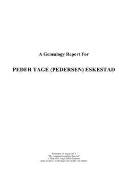 Peder Tage (Pedersen) Eskestad