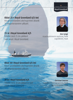 Ukiut 25-t Royal Greenland A/S-imi 25 år i Royal Greenland A/S