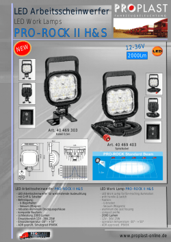 Produktblatt LED Arbeitsscheinwerfer PRO-ROCK II H&S
