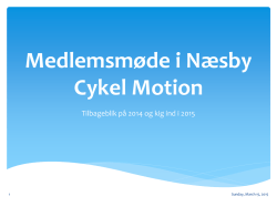 Medlemsmøde i Næsby Cykel Motion