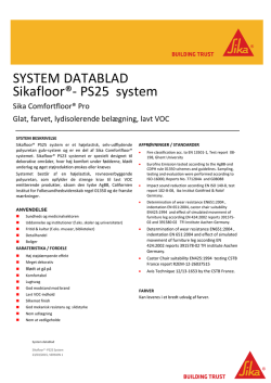 SYSTEM DATABLAD Sikafloor®- PS25 system