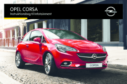Opel Corsa - Instruktionsbog til Infotainment