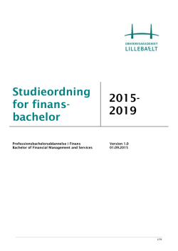 Studieordning 2015-2019 - Erhvervsakademiet Lillebælt