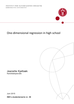 One-dimensional regression in high school