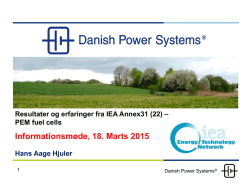 PEM Fuel Cells / Hans Aage Hjuler, Danish Power System