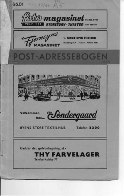 Post-adressebogen for Thisted, Thy og Han herred, 1965