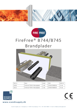 FireFree® B744/B745 Brandplader