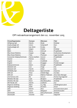 Deltagerliste - Welfare Tech