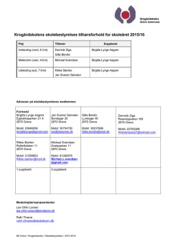 Tilhørsforhold - Krogårdskolen