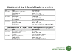Jylland (kreds 1, 2, 3, og 4) - kurser i vildtsygdomme og hygiejne