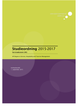 Studieordning 2015-2017 - Erhvervsakademi Aarhus