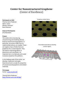 Center for Nanostructured Graphene (Center of Excellence)