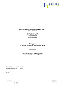 Årsrapport 2014 - Gundsømagle vandværk