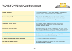 FAQ til FDM/Shell Card benzinkort