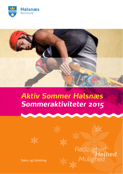 Aktiv Sommer Halsnæs Sommeraktiviteter 2015