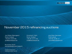 November 2015 refinancing auctions - Danske Analyse