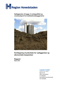 Nyttiggørelse af bygge- og anlægsaffald og overskudsjord