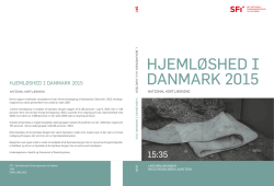 Hjemløshed i Danmark 2015. National kortlægning