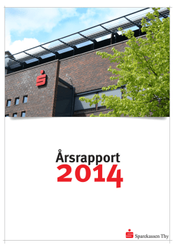 2014: Årsrapport - Sparekassen Thy