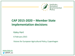 CAP 2015-2020 – Member State implementation decisions