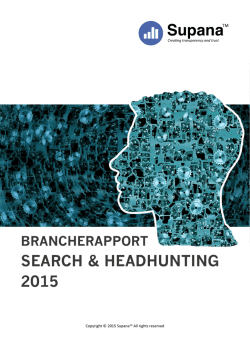 Se brancheanalysen Search & Headhunting 2015