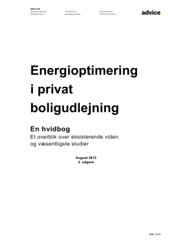1. Energioptimering i Privat boligudlejning