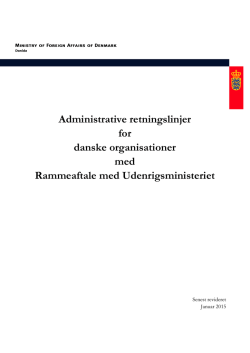 Administrative retningslinjer for danske organisationer med
