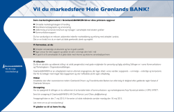 Vil du markedsføre Hele Grønlands BANK?
