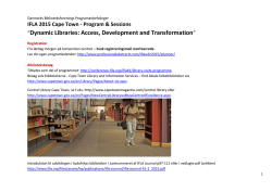 “Dynamic Libraries: Access, Development and Transformation”