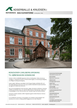 renoverer carlsberg-bygning til københavns kommune