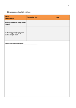 Elevens emneplan i VIS