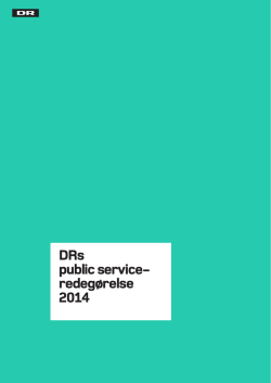 DRs public service- redegørelse 2014