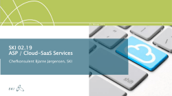 SKI 02.19 ASP / Cloud-SaaS Services