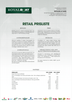 RETAIL PRISLISTE