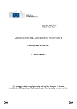 Landerapport for Danmark 2015 - European Commission