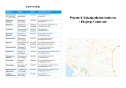 Private & Selvejende Institutioner i Esbjerg Kommune