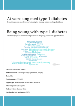 At være ung med type 1 diabetes