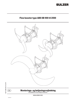 Flow booster type ABS SB 900 til 2500 Monterings- og