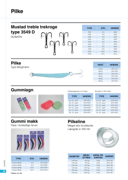 Mustad treble trekroge type 3549 D pilke gummiagn pilkeline gummi