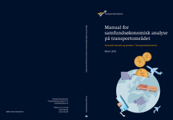 Manual for samfundsøkonomisk analyse på transportområdet