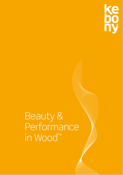 Beauty & Performance in WoodTM Beauty & Performance