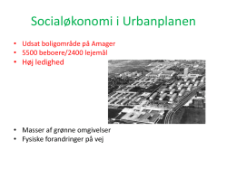 Socialøkonomi i Urbanplanen