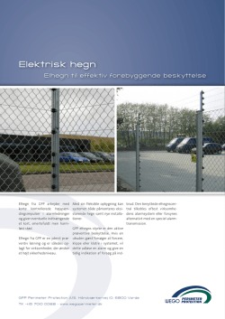 WEGO Elektrisk hegn - Perimeter Protection Group