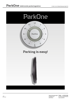 ParkOne elektronisk parkeringsskive Parking is easy!