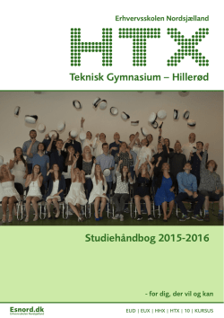 Teknisk Gymnasium – Hillerød Studiehåndbog 2015-2016