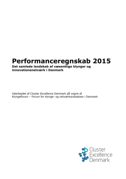 Performanceregnskab 2015 - Cluster Excellence Denmark