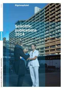 Scientific publications 2014