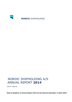 nordic shipholding a/s annual report 2014